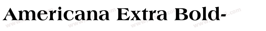 Americana Extra Bold字体转换